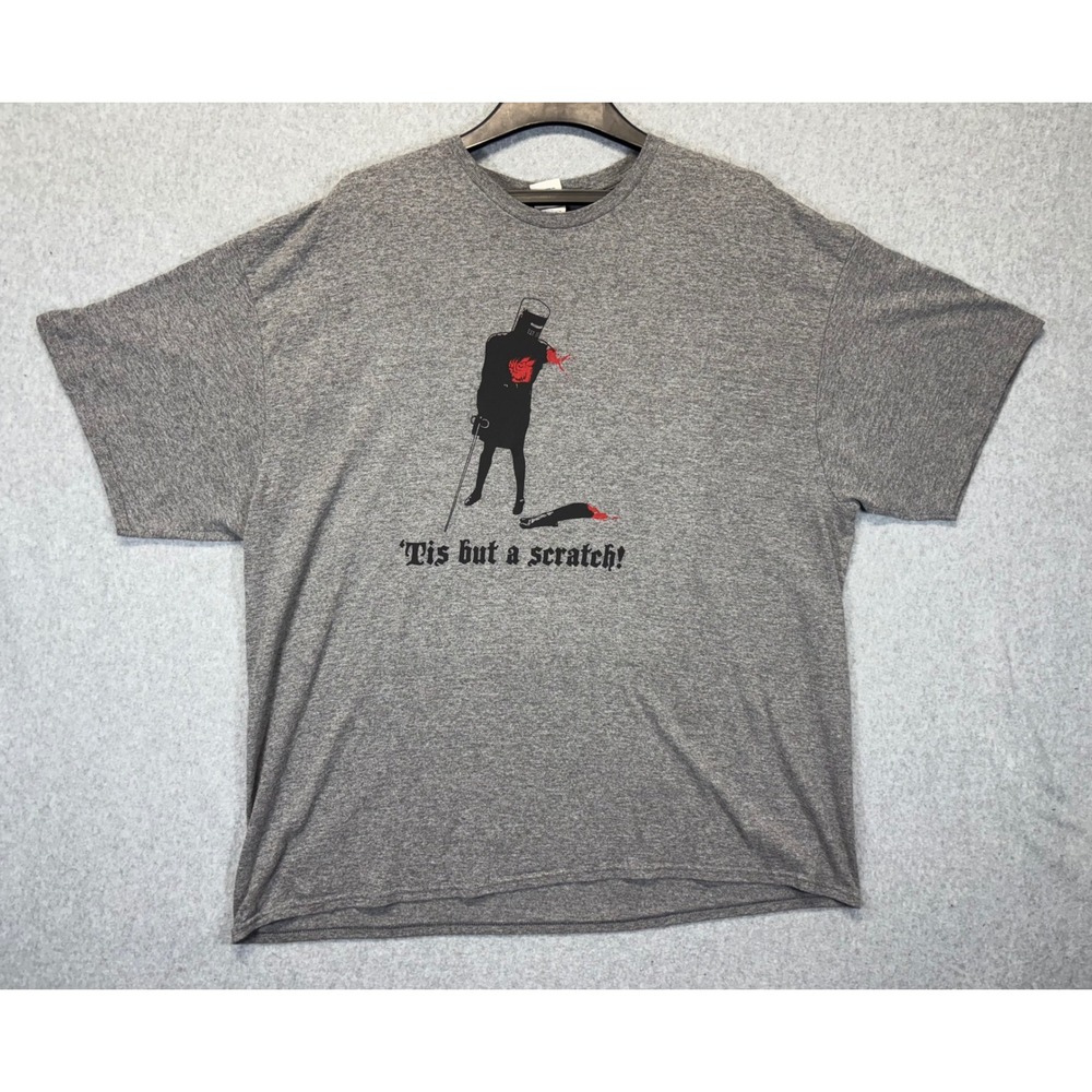 Monty Python Black Knight Tis But A Scratch Grey Graphic T-Shirt 3XL Delta Pro